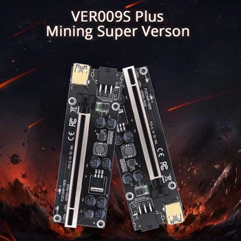 009 S Artı Yükseltici Kart VER009S PCIE PCI-E PCI Express X16 GPU 6in Adaptör Kartı 1X 16X Genişletici USB 3.0 Kablosu