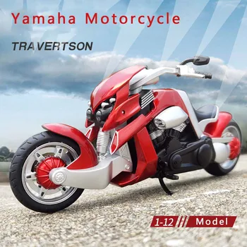 1: 12 Yamaha Motosiklet Modeli simülasyon ses ve ışık alaşım Vrex lokomotif oyuncak araba Çocuk hediye koleksiyonu Süsler