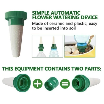 1/2/4 adet Bitki Waterer Seramik Kendini Sulama Sivri Otomatik Çiçek Damla Sulama Sulama Kazık Sistemi Bitkiler İçin