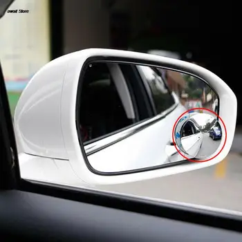 1 Adet / 2 adet Araba 360 Derece Geniş Açı Dışbükey Ayna Küçük Yuvarlak Yan Kör Nokta Dikiz Park Ayna Çerçevesiz Kör Nokta Ayna