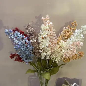 1 Adet 2 kafaları Sümbül Yapay İpek Çiçekler Şükran Günü Çiçek Dekor Düğün Parti Ev Dekorasyon Aksesuarları