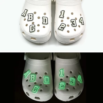 1 ADET Aydınlık Alfabe Ayakkabı Takılar Aksesuarları Toka Takunya Sandalet Süslemeleri DIY Bileklikler Çocuklar Parti Hediye
