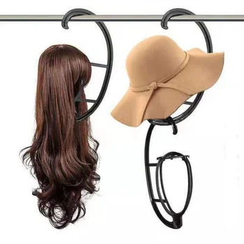 1 ADET Peruk askılı destek Taşınabilir Uzun Saç kulaklık Şapka Depolama Desteği Raf Ev Plastik peruk teşhir standı