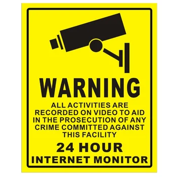 1 Adet Su Geçirmez Güneş Koruyucu PVC Ev CCTV Video Gözetim Güvenlik Kamera alarm etiketi Uyarı Çıkartma İşaretleri 15 * 10cm