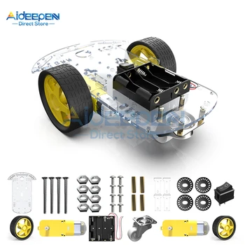 1 Takım Akıllı Robot Araba 2WD Motor Şasi /Izleme Araba Kutusu Kiti Hız Encoder İle DC Motor Pil Kutusu Arduino Diy Kiti İçin