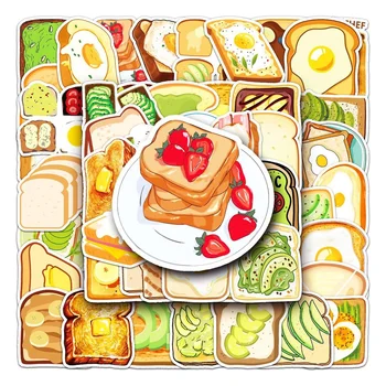 10/50 Adet Yaratıcı Sevimli Self-made Ekmek Tost Gıda Scrapbooking Çıkartmaları Dekoratif Sticker DIY Zanaat Fotoğraf Albümleri Kawaii Çıkartması