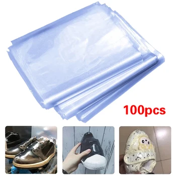 100 adet Daralan Film Bebek ayakkabı çantası Şeffaf Sızdırmazlık Filmi Toz Geçirmez Anti-oksidasyon Sıcak Shrink Film Ev saklama çantası