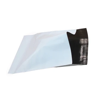 100 adet / grup Beyaz Kurye Çantası Posta Çantası Express Zarf Saklama Torbaları Posta Çantaları Kendinden Yapışkanlı Mühür Plastik Ambalaj Kılıfı