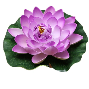 17 cm Yapay Lotus Çiçekleri Plastik Çiçekler Bitki Oturma Odası Açık Balık Tankı Gölet Peyzaj Saksı Bitki Süslemeleri 1 adet