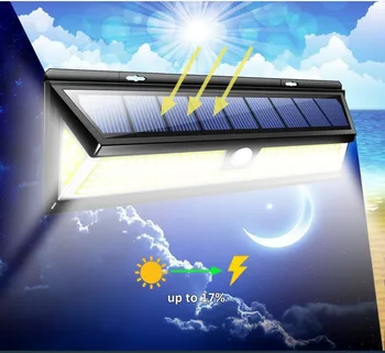 180 COB LED Güneş İşık PIR Hareket Sensörü Duvar İşık Su Geçirmez Açık Bahçe Güneş Işığı Güneş güvenlik ışığı Lambası