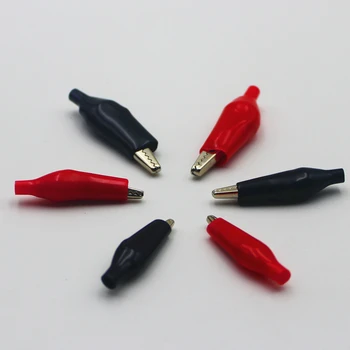 20 adet küçük boy timsah klip 2.5 cm siyah veya Kırmızı Kılıf klip Güç kelepçe Testi Timsah klip Yüksek kalite