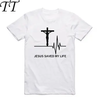 2019 Baskı İsa Hayatımı Kurtardı T Shirt Kurtarıcı Tanrı Din Namaz İnanç Hıristiyan T Shirt O-Boyun kısa kollu tişört HCP959
