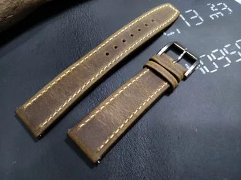 2019 Hızlı sökme El Yapımı vintage 20 21 22 mm erkek deri watchband kayışı yüksek kaliteli bileklik kemer bilezik IWC