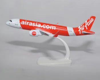 20cm Alaşım Metal Kırmızı Hava Asya Havayolları Airbus 320 A320 Airways Uçak Model Uçak Modeli Diecast Uçak Çocuk Hediyeler Oyuncaklar