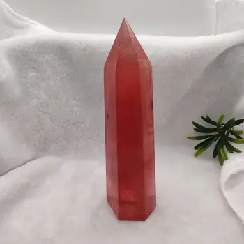 2800-3000g doğal kristal sütun kırmızı eritme taş sihirli değnek ev dekorasyon. Dekorasyon çakrası. İyileşme