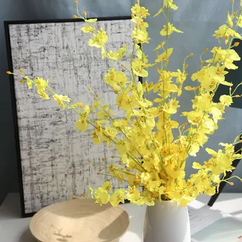 3 adet yapay çiçek Simülasyon Bitki Güve Orkide Ev DIY Dekorasyon İçin Düğün Parti Dekorasyon Çiçek Toptan
