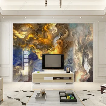 3D duvar kağıdı Modern Soyut Renkli Yangın Bulut TV Arka Plan Duvar Kağıdı oturma odası yatak odası dekoru papel de parede