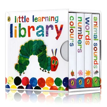 4 Kitap / set İngilizce Kitaplar Çocuklar için Sınıf Montessori Eğitim Hayvan Sesleri Kelimeler Numaraları Renk Okuma Kitapları