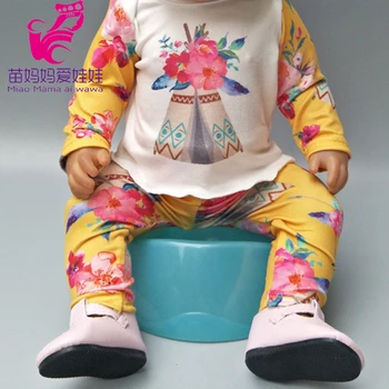 43cm Doğan Bebek oyuncak bebek giysileri Pantolon Yumuşak Pijama Bebek Elbise 18 inç Kız Bebek Kıyafetleri Oyuncaklar Giymek Çocuklar Hediye