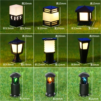 5 adet 3V Mini çim ışığı LED Lamba Bahçe Düzeni Modeli Yapma Aksesuarları Model Tren HO Ölçekli Lambalar Demiryolu Düzeni
