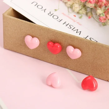 50 adet / paket Yaratıcı Romantik kalp şeklinde Raptiye Sevimli Pembe itme pimleri Raptiye Ofis Okul Aksesuarları Malzemeleri