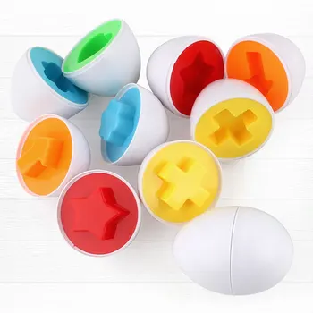 6 adet / takım Simülasyon Yumurta Plastik Mutfak Gıda Karışık Şekil Kapsül Oyna Pretend Eğitim Güvenliği Çocuk Mutfak Oyuncaklar