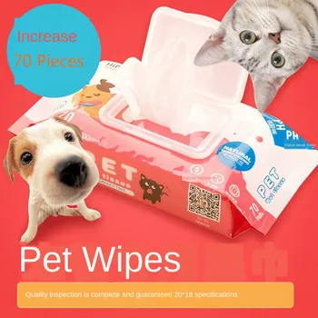 (70 adet/paket)profesyonel Köpek ıslak mendil Küçük köpek mendilleri Yaz Çöp Housebreaking Temiz kağıt havlu Evcil Hayvanlar İçin