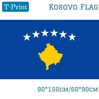 90*150 cm/60 * 90 cm Kosova Bayrağı Hareketleri Polyester Kutlama Dekorasyon Afiş