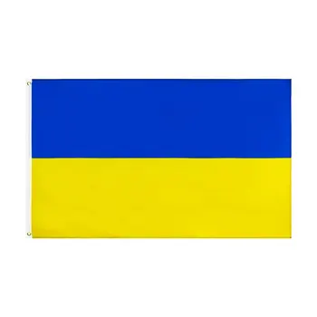 90 * 150 cm Bayrak Ukrayna/Rusya Ulusal Bayrak Afiş Ofis Aktivite Geçit Festivali Ev Dekorasyon Ukrayna / Rusya Ülke Bayrağı