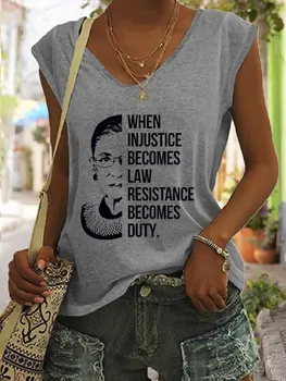 Adaletsizlik Hukuka Dönüştüğünde Kadınların Direnişi Görev Haline Gelir. Baskılı Kolsuz Tişört