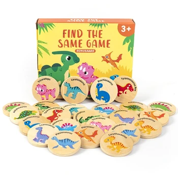 Ahşap Bulmaca Bulmak Aynı Dinozor Montessori Eşleştirme Bulmaca Oyuncaklar Çocuklar için Renk Şekil Sıralama eğitici oyuncak Çocuk için P31B