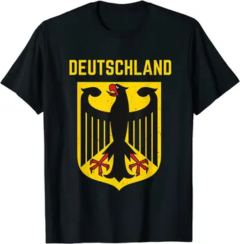 Almanya Deutschland Retro Futbol Erkekler T - Shirt Kısa Rahat %100 % PAMUK O-Boyun Gömlek