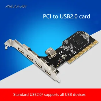 ANDDEAR USB2.0 genişleme kartı masaüstü PCI 5 usb2. 0 adaptör kartı NEC çip sata usb kablo demeti konnektörü lot