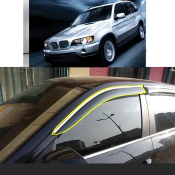 Araba Sticker Plastik pencere camı Rüzgar Visor Yağmur / Güneş koruyucu havalandırma BMW X5 E53 1998 1999 2000 2001 2002 2003 2004 2005 2006