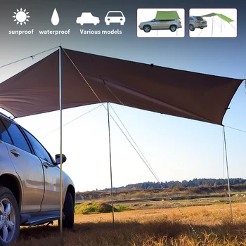 Araba çadırı Tente Su Geçirmez Taşınabilir Açık Kamp Çadırı Araba Gölge Güneşlik Bahçe Plaj şemsiyesi Seyahat Çatı Yağmur Gölgelik