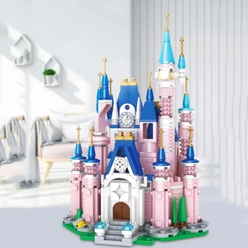 Arkadaşlar Serisi Prenses Saray Kale Ev Yapı Taşları Seti Klasik Karikatür Film Animasyon Model Oyuncaklar Çocuk Hediyeler İçin