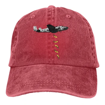 Ayarlanabilir Düz Renk beyzbol şapkası Muz Yeraltı Bombaları Yıkanmış Pamuk ww2 İKINCI DÜNYA savaşı Dünya Savaşı 2 Spor Kadın Şapka