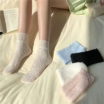 Basit Lolita Nefes Bahar Güzel İpek Kadın Çorap Orta Tüp Çorap Sevimli Dantel Kazık Çorap