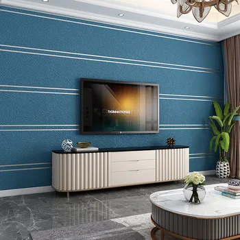 Basit modern çizgili duvar kağıdı mermer yıkanabilir 3D zarif deri desen dokunmamış duvar kağıdı oturma odası yatak odası
