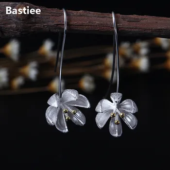 Bastiee Greyfurt Çiçek Damla Gümüş Küpe 925 Kadın Takı Klasik Küpe Hediyeler Kadınlar İçin