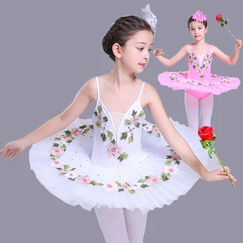 Beyaz Kuğu profesyonel bale tutu çocuk çocuk kız balerin kostüm çağdaş parti dans kostümleri bale tutu çocuk yetişkin