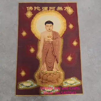Budist nakış Thangka boyama dini nakış altın tel nakış Sakyamuni Buda Nanwu Amitabha