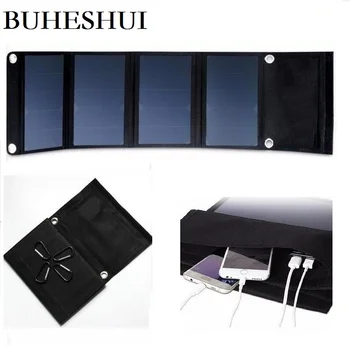 BUHESHUI 24 W 5 V Açık GÜNEŞ panelı şarj Için/iphone / Cep Telefonu / Güç Bankası Güneş pil şarj cihazı çift USB Ücretsiz Kargo
