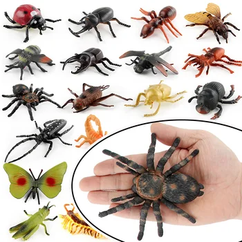 Böcek Modeli Simülasyon Akrep Mantis Örümcek Yusufçuk Tırtıl Böcek Oyuncaklar Figürler Sevimli Minyatür Eğitici Çocuk Çocuk Oyuncak