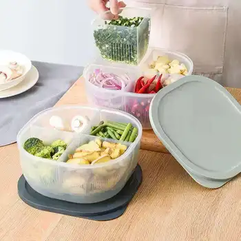 Büyük Taze tutma Kutusu Sebze Buzdolabı saklama kutusu Mutfak Bölümü Plastik Tahliye Contası Kutusu Saklama Kabı