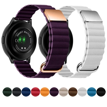 Deri Kayış Xiaomi Mi İzle Renk 2 Manyetik Döngü Watchband Xiaomi izle renk spor baskı 22mm Bilekliği Bilezik