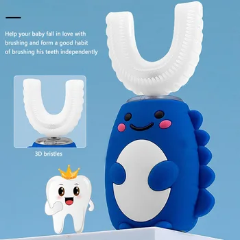 Elektrikli Diş Fırçası 360 Derece U şeklinde çocuk Ağız Bakımı Mükemmel Hediye Hafif Taşınabilir El Akıllı Temizleme Aracı