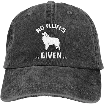 En Çok Satan 2021 Yaz yeni baskı Büyük Pireneler Hiçbir Fluffs Unisex kovboy şapkaları Spor Denim Şapka Moda beyzbol şapkası Siyah