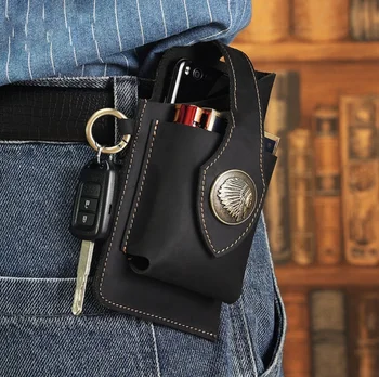 Erkek Deri Cep Telefonu Cepler Açık Spor bel çantası Cüzdan bozuk para cüzdanı Anahtar Organizatör Koruyucu Kılıf Bum Kılıfı