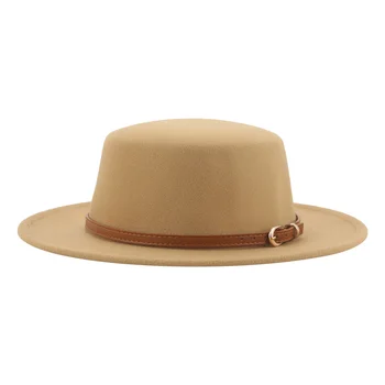 Fedoras Kadınlar için Kış Şapka Erkek Keçe Aksesuarları Kadın Fedora düz kasket Katı Moda Caz Erkek Şapka 2021 Sombreros De Mujer